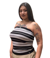 Cali Rider Charlie Brown Tube Top- Black/Grey - Chicano Spot