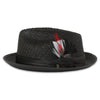 Castor Crushable Straw Hat Fedora in Black - Chicano Spot