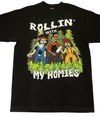 Rolling With My Homies T-Shirt - Chicano Spot