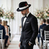 Crushable Black/White 100% Australian Wool Fedora Hat - Chicano Spot