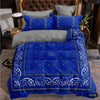 3pc Blue Bandana Duvet Cover Set US King - Chicano Spot