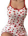 2 piece Heart Ribbed PJ set - Chicano Spot
