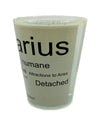 "Aquarius" Zodiac Shot Glass 2 Oz Best Seller - Chicano Spot