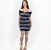 FB County Short Sleeve Off The Shoulder Dress - Chicano Spot