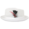 Castor Crushable Straw Hat Fedora in White - Chicano Spot
