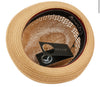 Epoch Straw Fedora Hat with Fabric Band