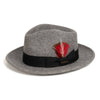 Crushable Grey Melange 100% Australian Wool Fedora Hat - Chicano Spot