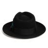 Crushable Black 100% Australian Wool Fedora Hat - Chicano Spot