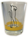 Funny Shot Glass "Peeing Cat " 2 oz - Chicano Spot