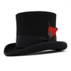 Black Wool Felt Victorian Top hat - Chicano Spot