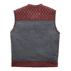 Count - Men's Leather/Denim Motorcycle Vest - Limited Edition