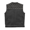 Finish Line - White Checker - Men's Motorcycle Leather Vest