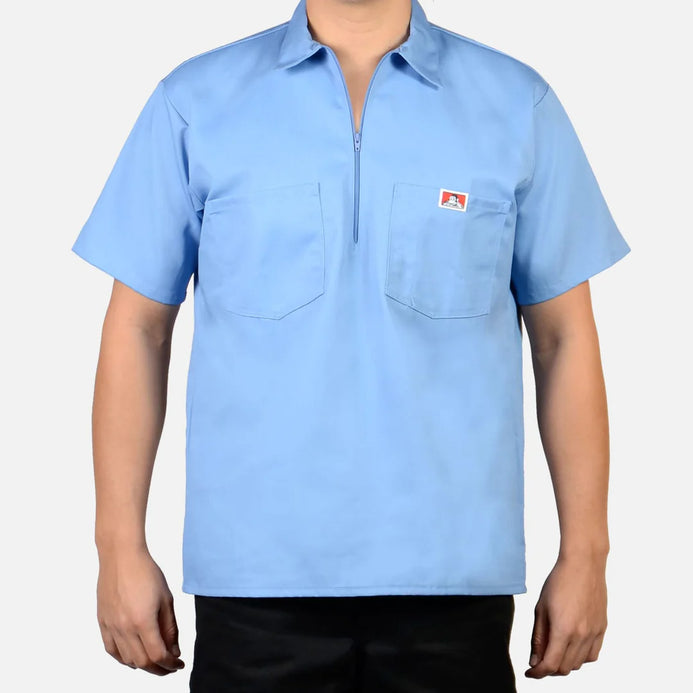 ★ Phyps Department★ PACTIVE Zip-up Short Sleeve Blue PEM1 P-ACTIVE Zip-up Short Sleeve Blue - PHYPS HOME