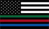 Thin Blue Green Red Line American Flag - Chicano Spot
