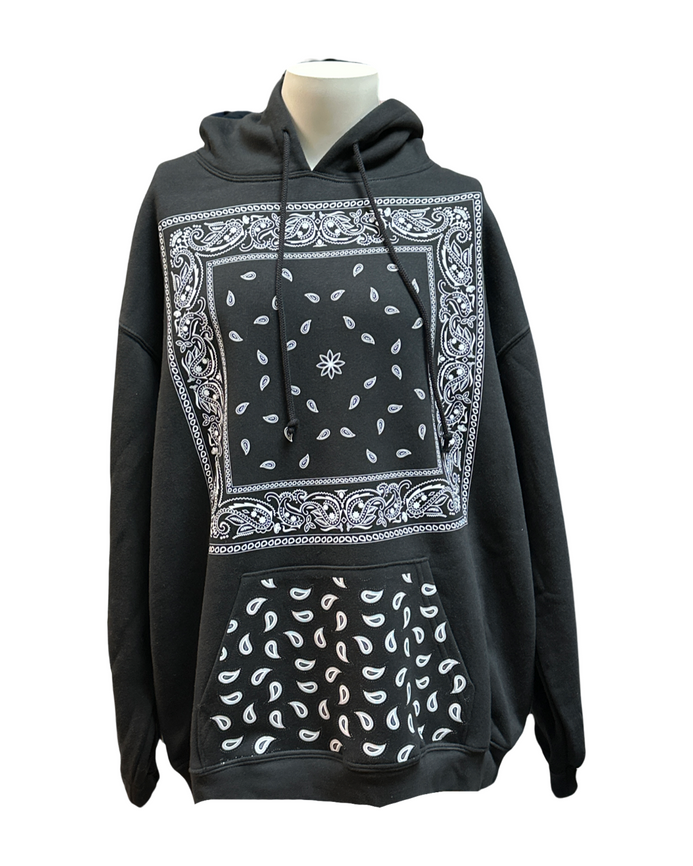 Bandana print hoodie best sale