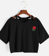 ROSE patch crop top - Chicano Spot