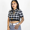 FB County Flannel Crop Tops - Chicano Spot