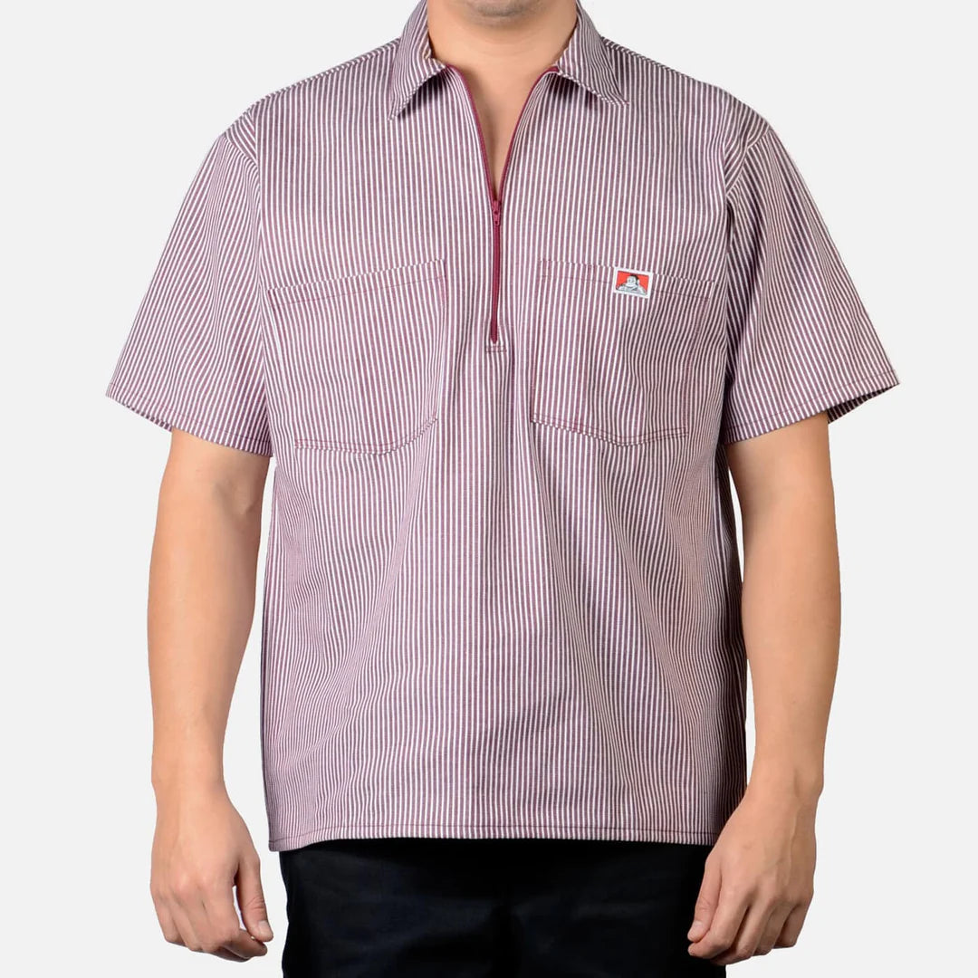 Ben Davis Short Sleeve 1/2 Zips - Striped | Chicano Spot