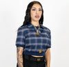 FB County Flannel Crop Tops - Chicano Spot