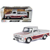 1966 CHEVROLET C10 FLEETSIDE PICKUP TRUCK SILVER 1/24 DIECAST BY MOTORMAX 73355
