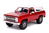JADA JUST TRUCKS 1980 CHEVY BLAZER 1:24 DIECAST MODEL CAR RED / WHITE #86 - Chicano Spot