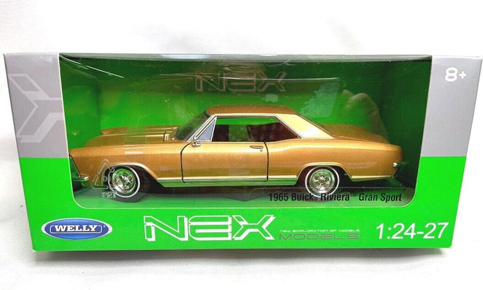 WELLY BUICK RIVIERA GRAND SPORT V8 1965 GOLD 1/24 SCALE