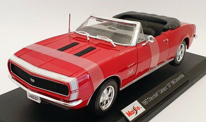 Maisto 1/18 Scale 46629 - 1967 Chevrolet Camaro SS 396 Conv - Red | Chicano  Spot